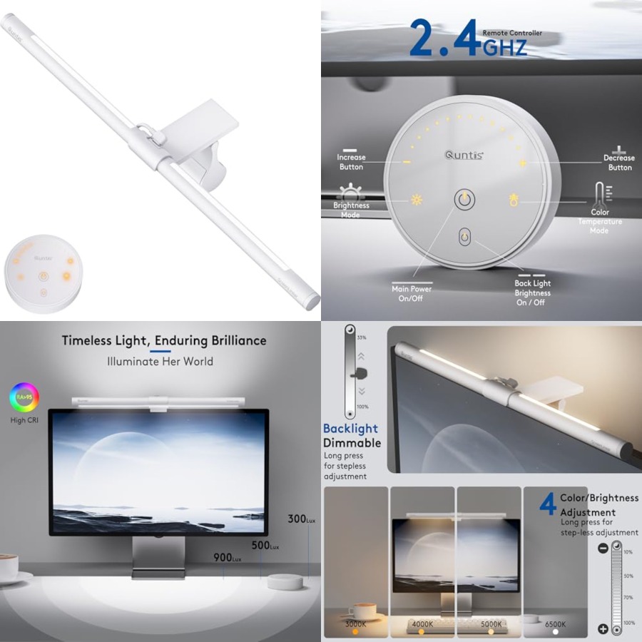 Desk Setup No Computer - Barra de Luz para Monitor con