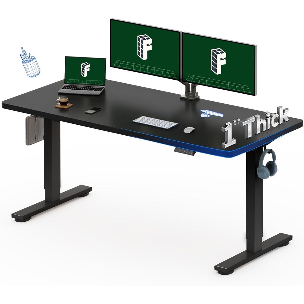 Desk Setup Or Set Up - Escritorio Eléctrico de Una Pieza de