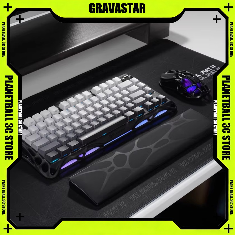 Ergonomic Desk Setup Keyboard - Reposamuñecas Ergonómico GravaStar Sci-Fi para Teclado,