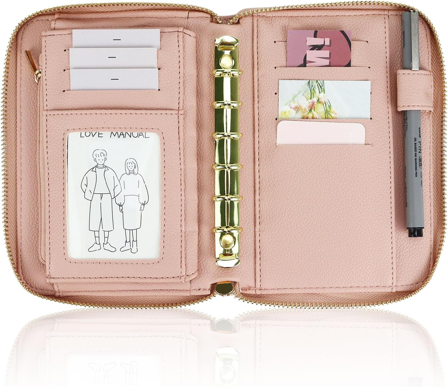Ring Binder Box - Carpeta de cuero A7, sistema de