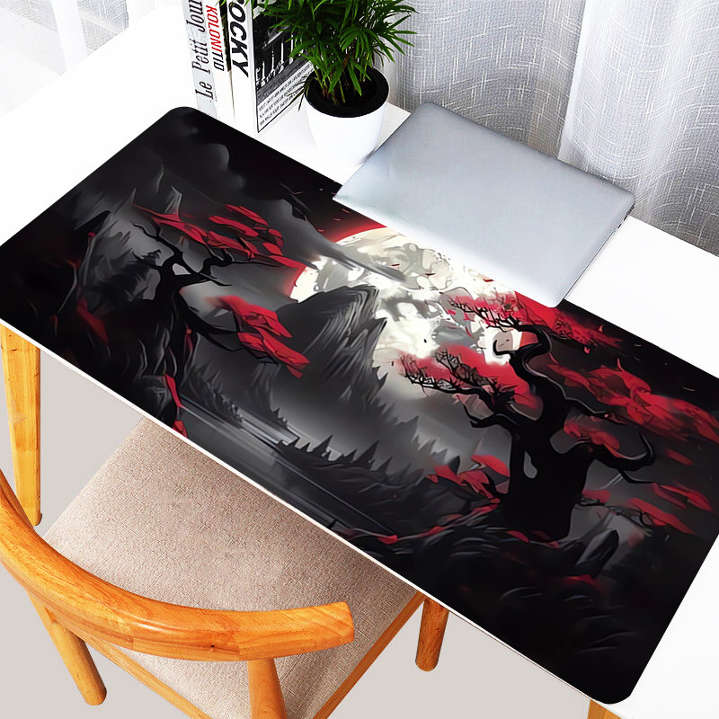 Desk Setup Red - Alfombrilla para ratón, accesorios para juegos,