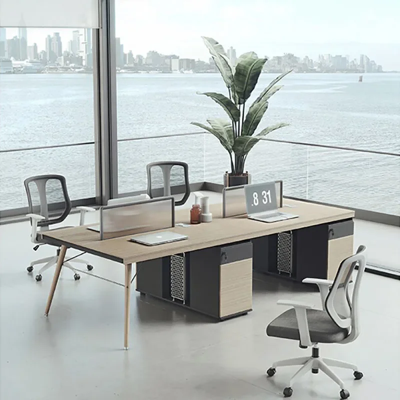 Work Desk Home Setup - Escritorio ejecutivo de madera, configuración de