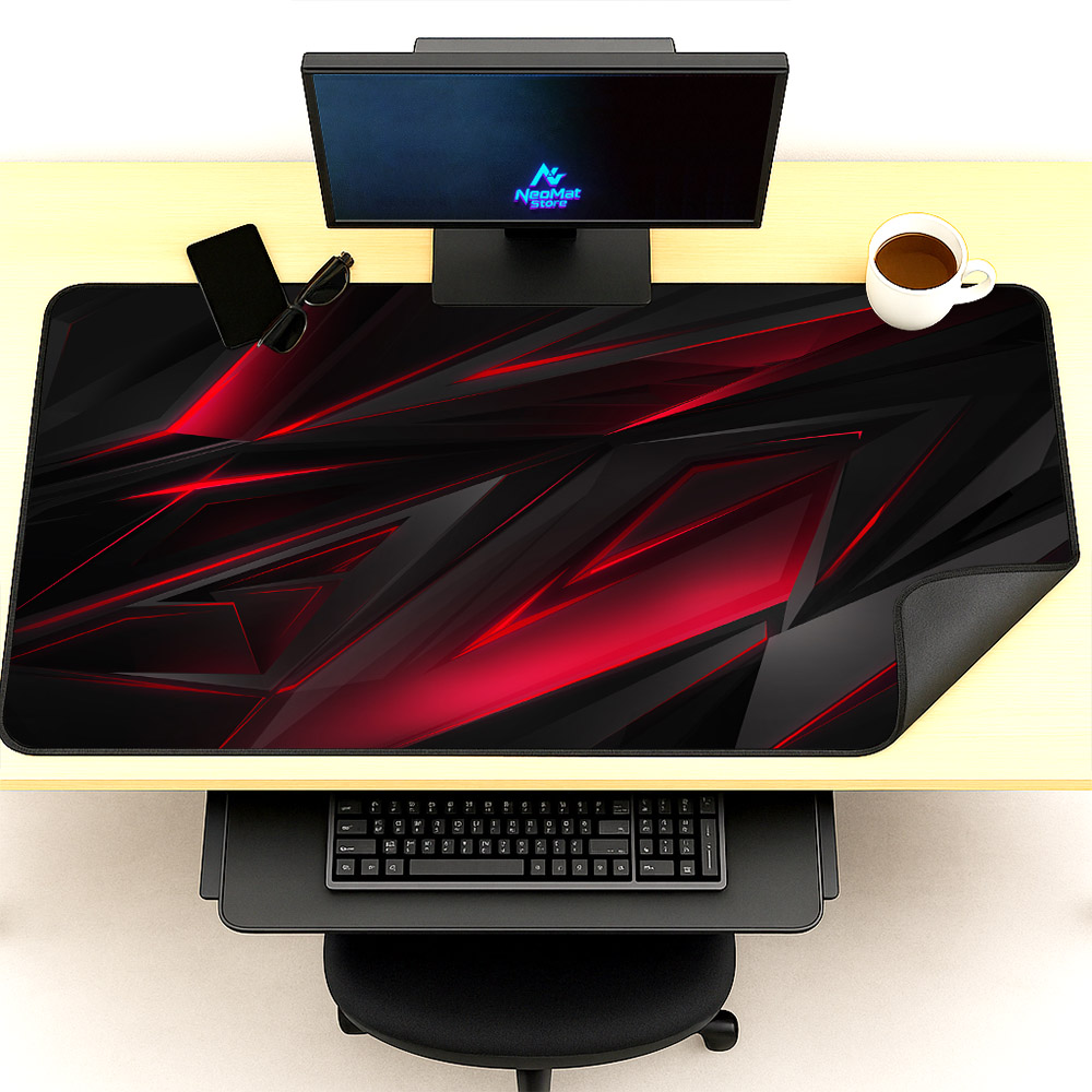 Desk Setup Red - Alfombrilla de ratón Xxxl, decoración de