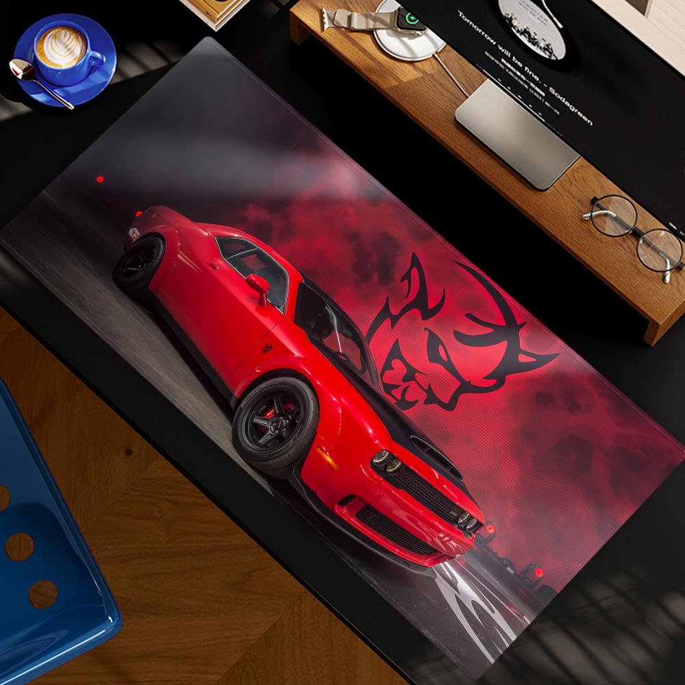 Desk Setup Notebook - D-DodgeS-alfombrilla de ratón para coche, accesorios