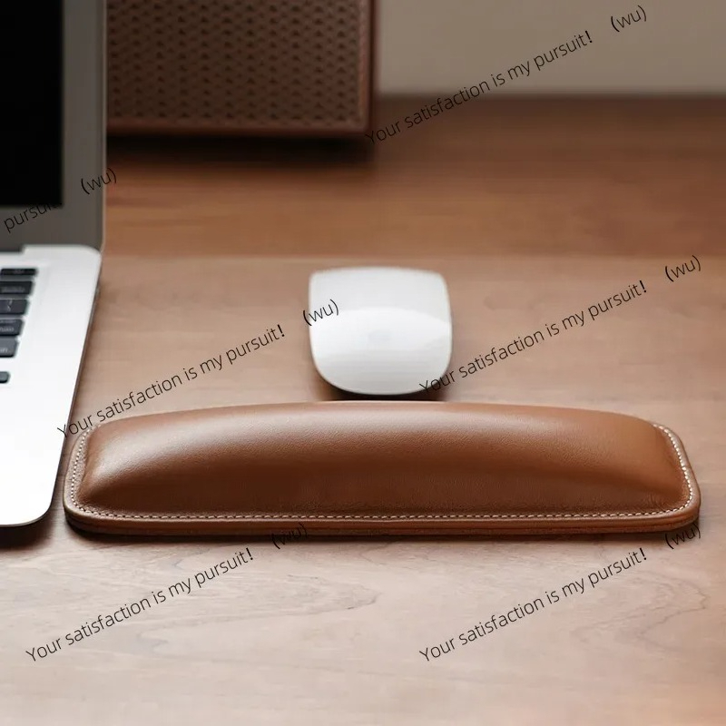 Ergonomic Desk Setup Keyboard - ZOCI-reposamuñecas de cuero genuino, cojín para