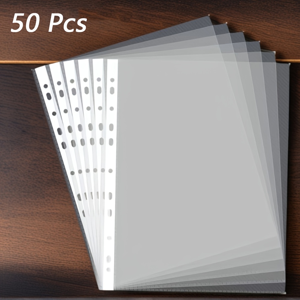 Ring Binder Box - 50 Carpetas Transparentes de Plástico A4