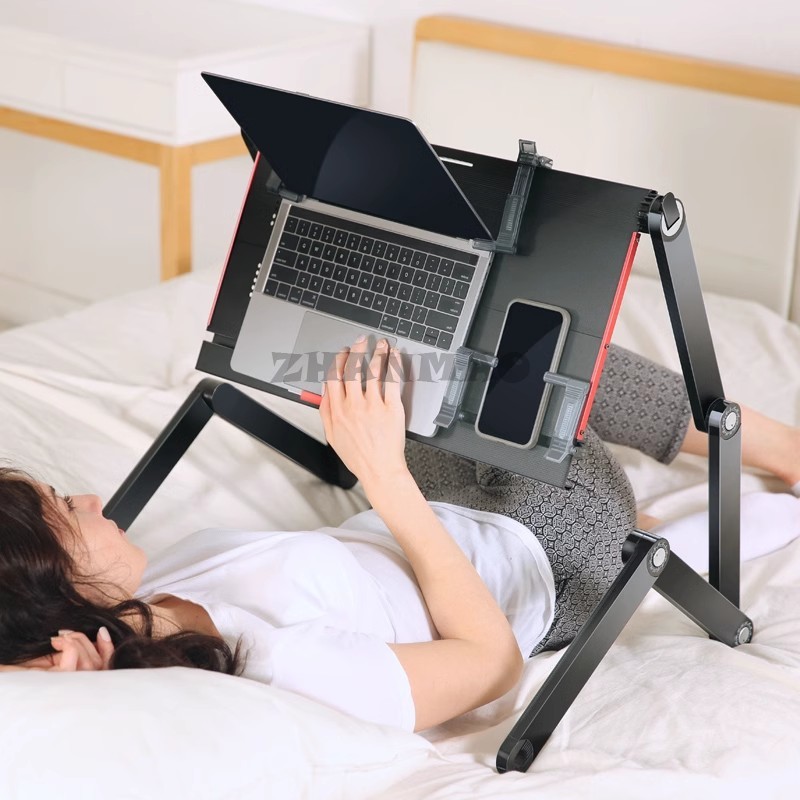 Desk Setup For Laptop - Lying Flat en la cama, escritorio