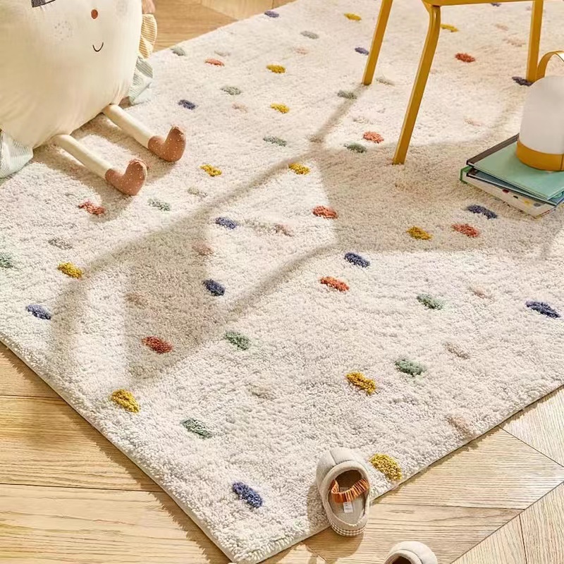 Desk Setup Girly - Alfombra peluda para niños, alfombra manchada
