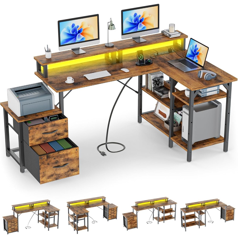 Desk Setup Or Set Up - Escritorio de Oficina con Cajones para