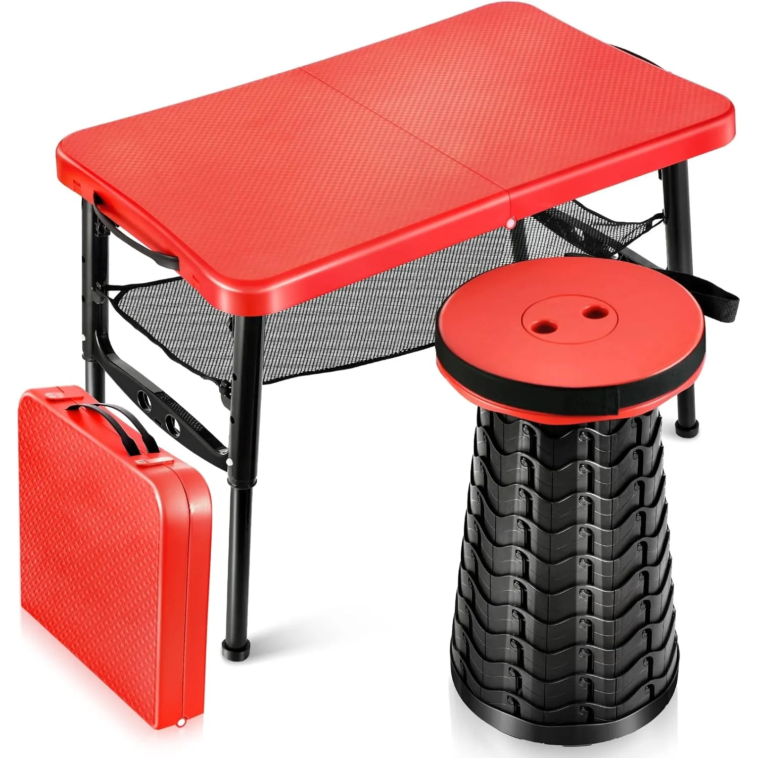 Desk Setup For Laptop - Juego de mesa y taburetes plegables