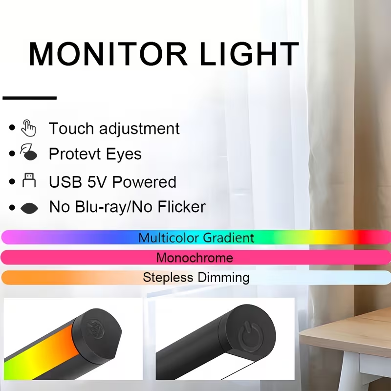Barra de Luz LED para Monitor  - Desk Setup No Computer reseña y precio