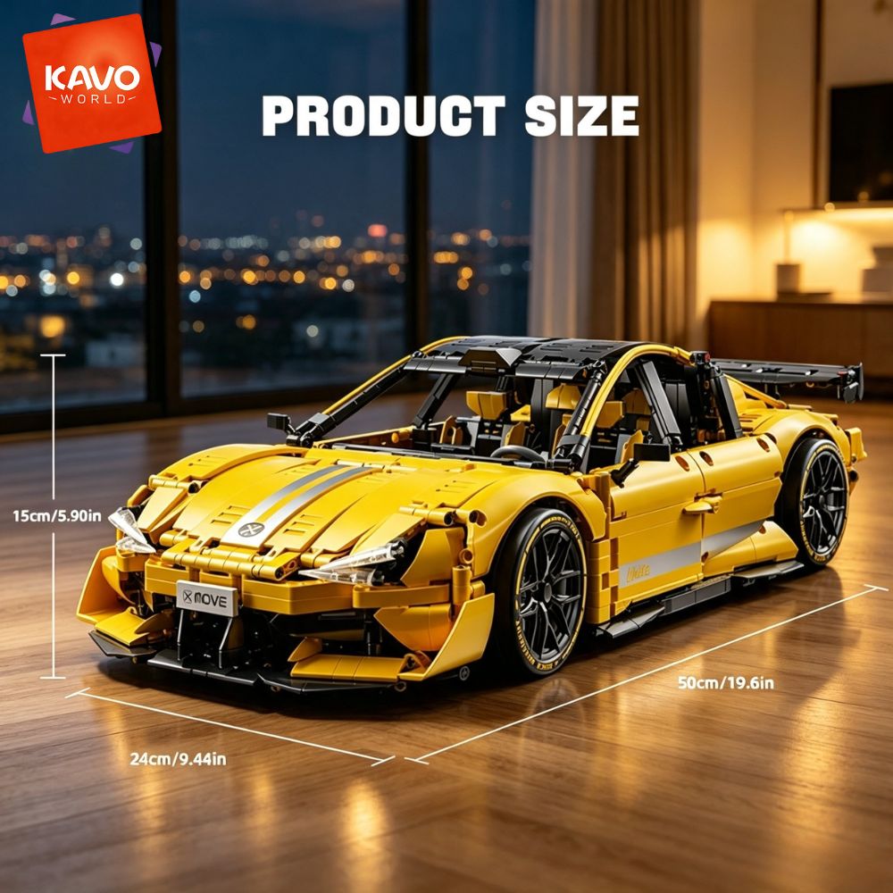 KAVOWORLD 2143 piezas Coche de - Desk Setup Requirements reseña y precio