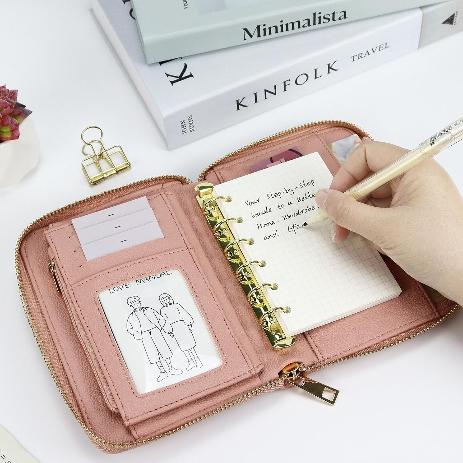 Carpeta de cuero A7, sistema d - Ring Binder Box reseña y precio