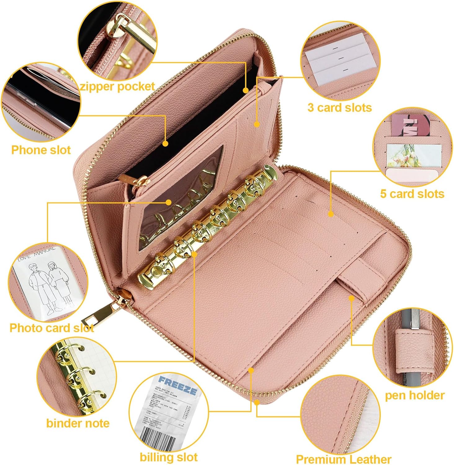 Carpeta de cuero A7, sistema d - Ring Binder Box reseña y precio