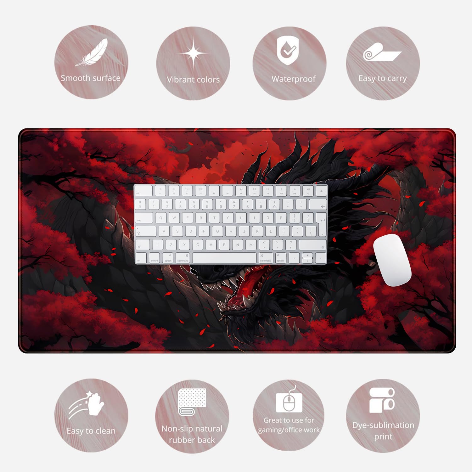 Alfombrilla de ratón grande Hu - Desk Setup Red reseña y precio