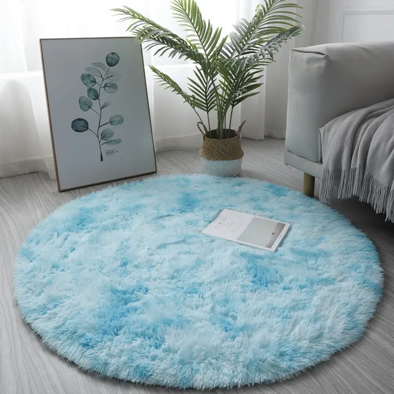 Alfombra redonda de felpa ultr - Desk Setup Girly reseña y precio