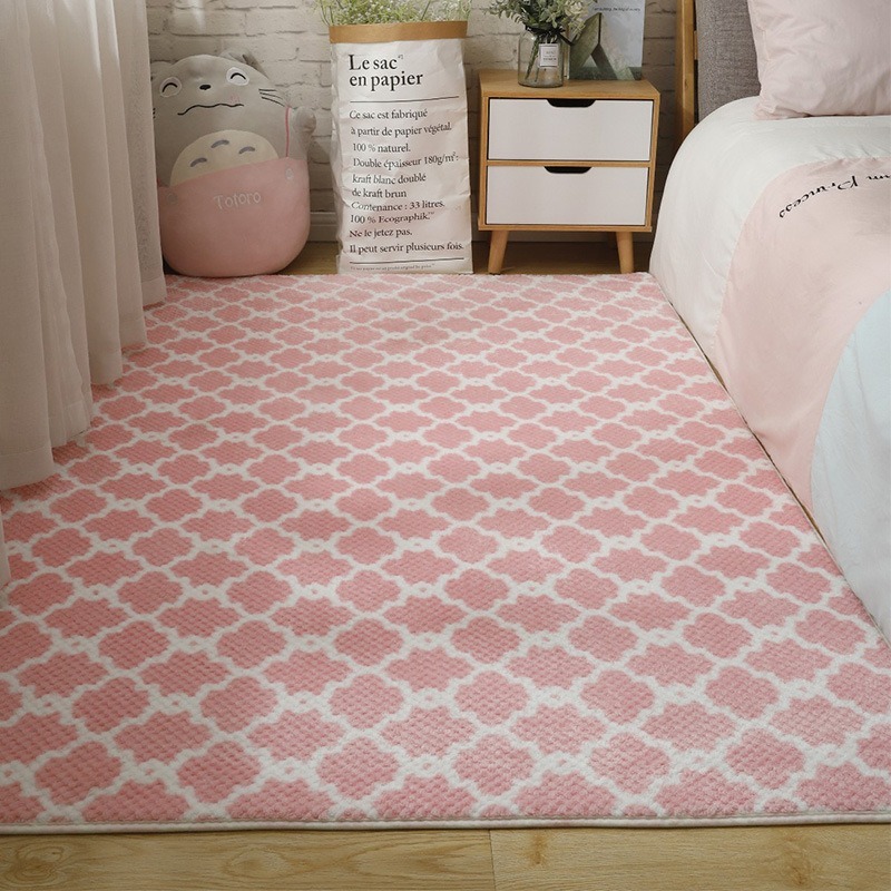 Alfombra de felpa corta para d - Desk Setup Girly reseña y precio