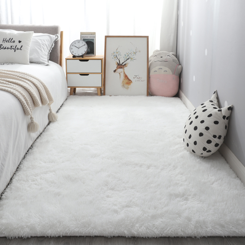 Alfombra de felpa adecuada par - Desk Setup Girly reseña y precio