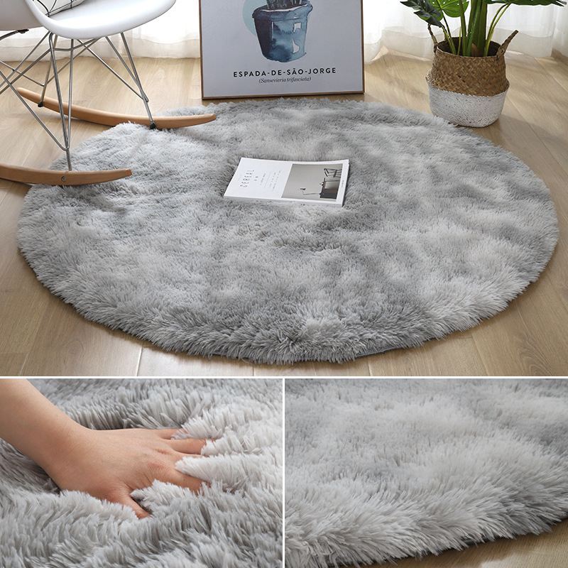 Alfombra redonda de felpa súpe - Desk Setup Girly reseña y precio