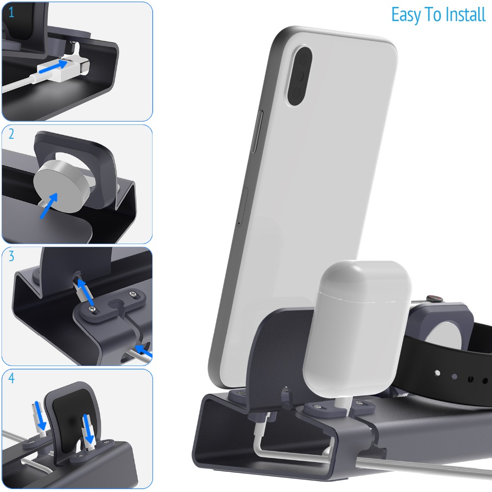 Soporte de estación de carga p - Desk Setup Apple reseña y precio