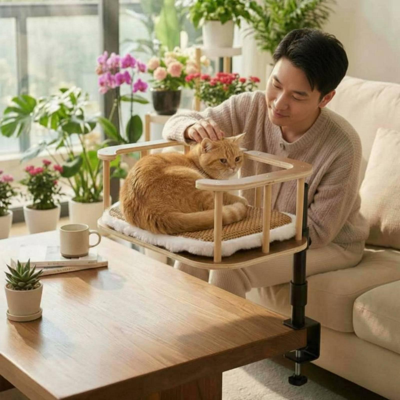 Cama para Gatos con Abrazadera - Desk Setup Requirements reseña y precio