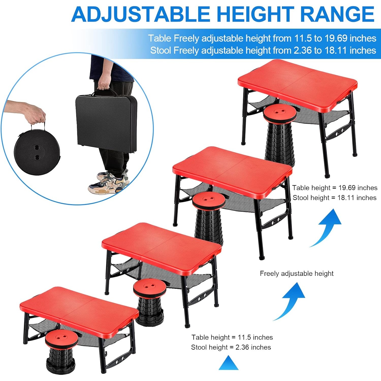 Juego de mesa y taburetes pleg - Desk Setup For Laptop reseña y precio